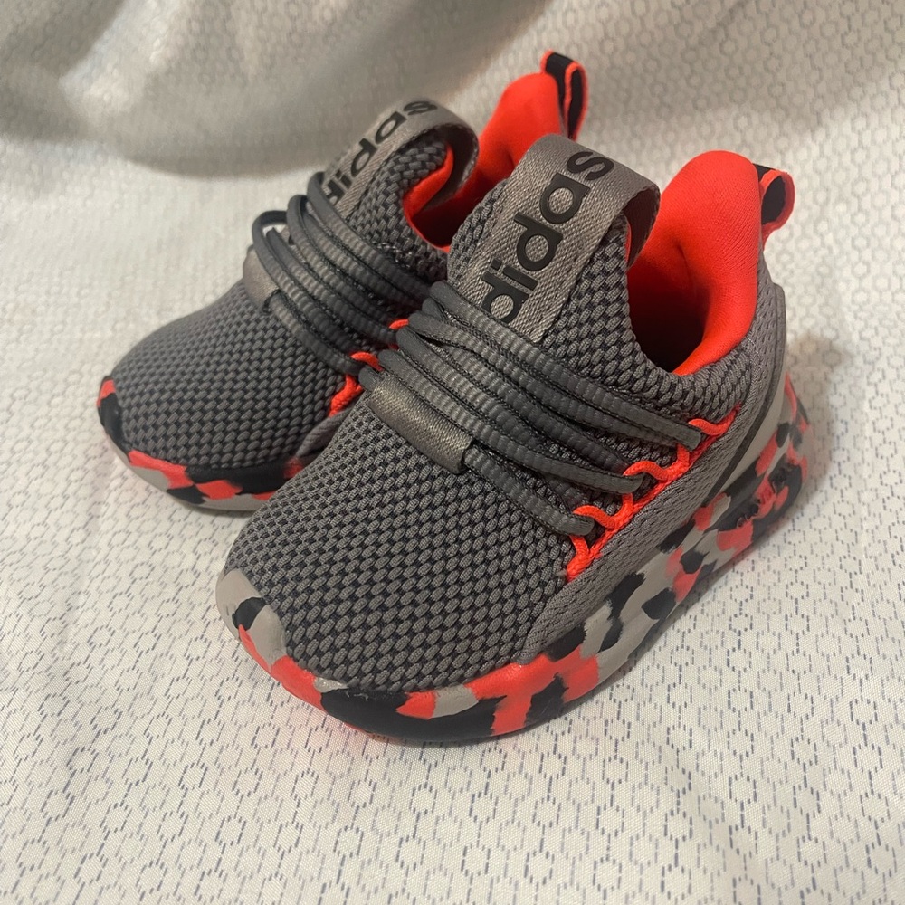 Adidas Kids Black and Red Sneakers